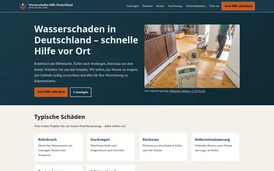 Homepage of Wasserschaden Hilfe Deutschland