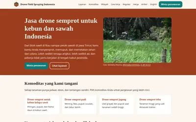 Homepage of Drone Field Spraying Indonesia
