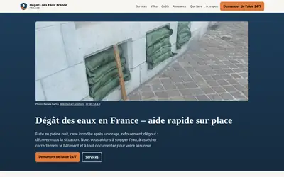 Homepage of Dégâts des Eaux France