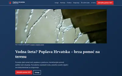 Homepage of Poplava Hrvatska