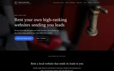 Homepage of Rent Lead Sites