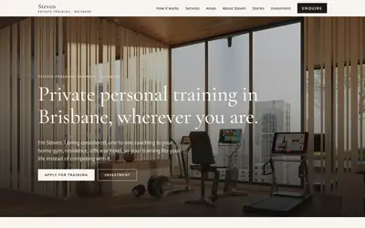 Homepage of Steven Private Training