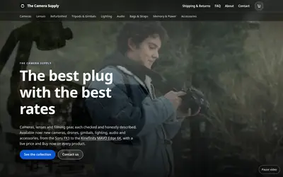 Homepage of The Camera Supply
