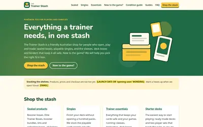 Homepage of The Trainer Stash